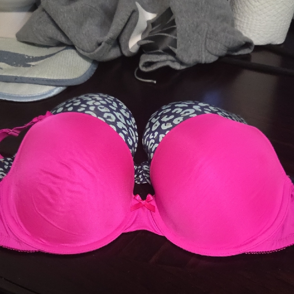 Victoria's Secret Hot Pink and Leopard Print Bra